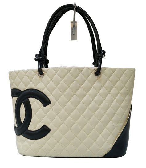 chanel cambon tote price|chanel quilted shopping tote.